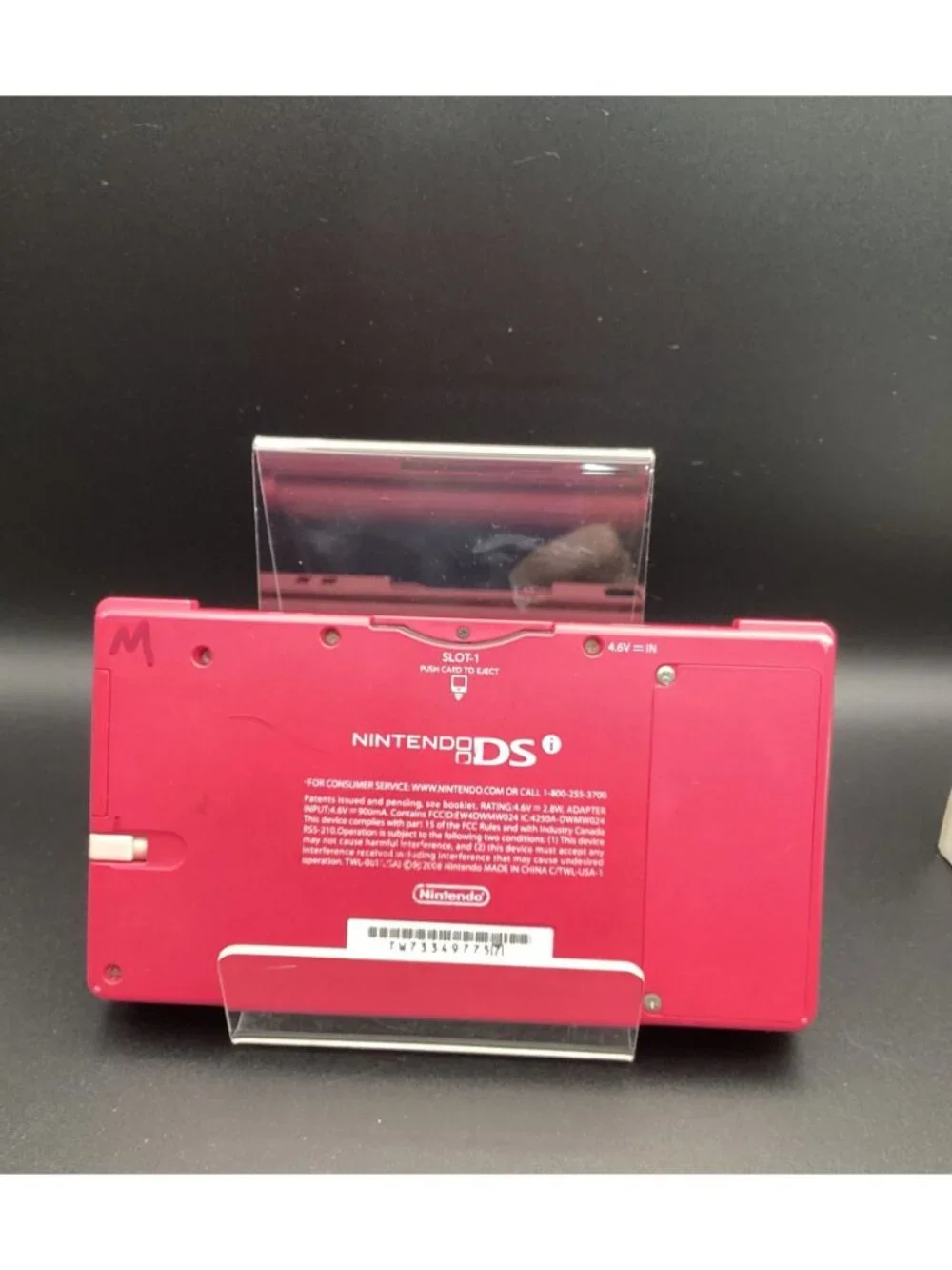 Nintendo DSi Dark Pink TWL-001 USA Tested and Working Original w/Charger Stylus